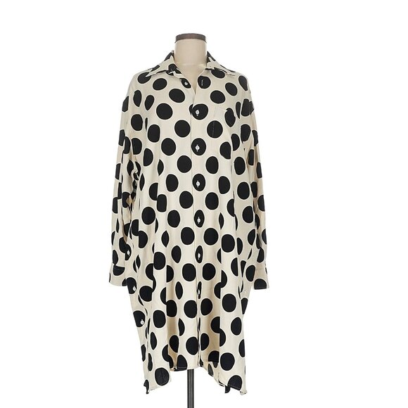 Ami Paris Polka Dot Pattern Shirt Dress 40 - Picture 2 of 5
